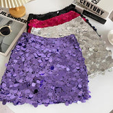 Minifalda de lentejuelas gruesas